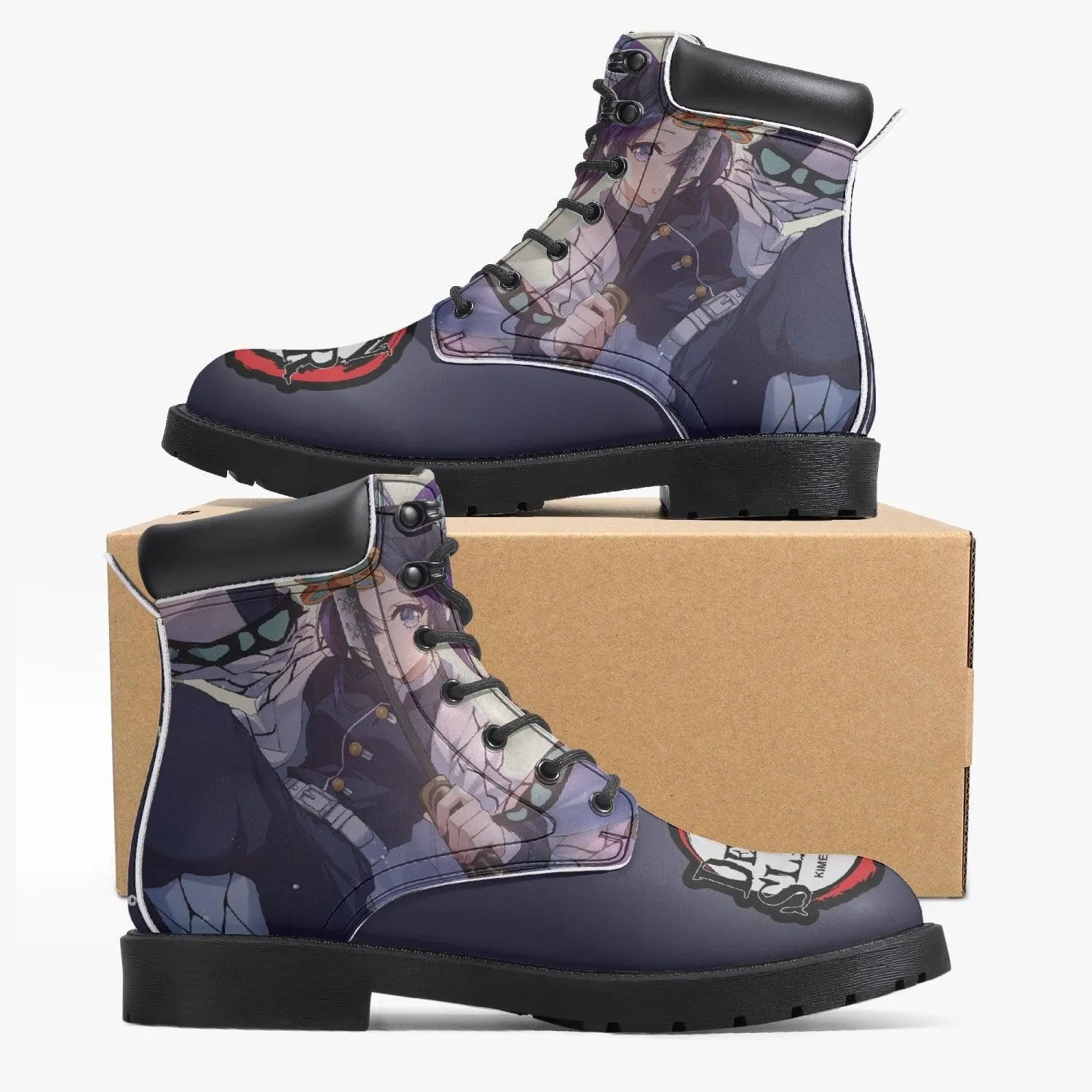 Demon Slayer Shinobu Kocho Casual Leather Boots Anime Shoes